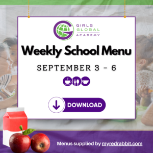 Weekly School Menu: Sept. 3 – 6